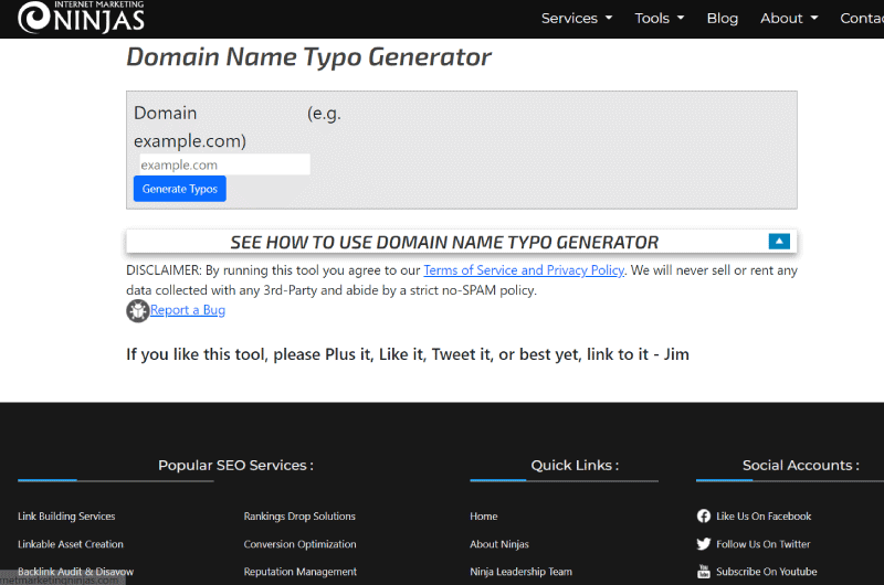 Domain Generator | Internet Marketing Ninjas