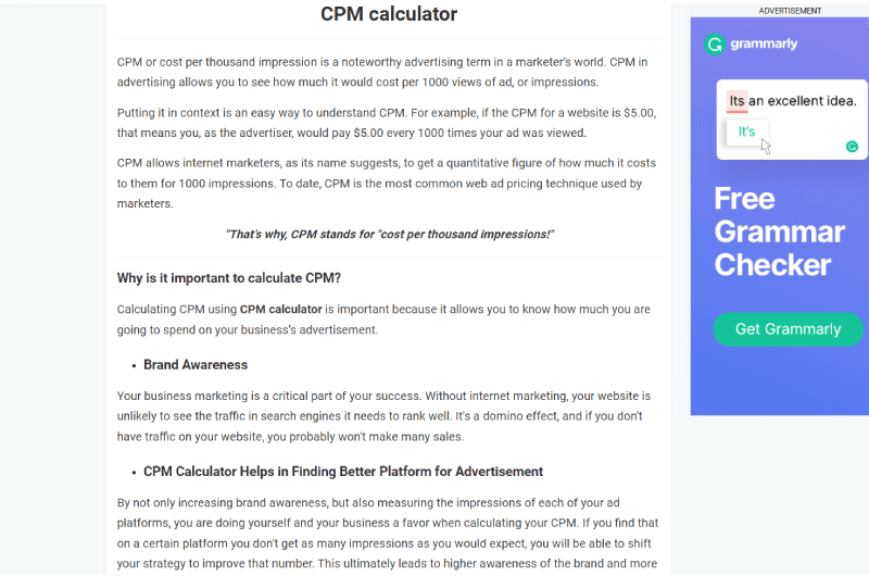 How To Calculate CPM, Free CPM Calculator
