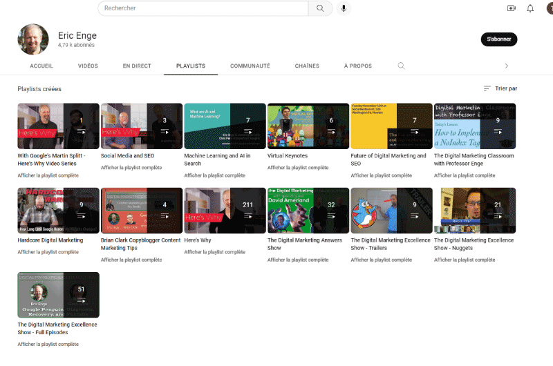 Chaine Youtube Eric Enge Ressource SEO 5