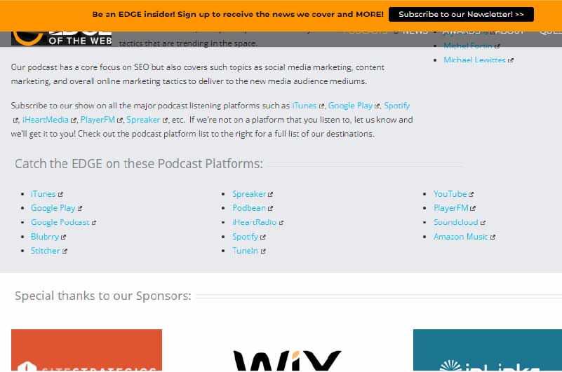 Podcast EDGE of the Web Ressource 1