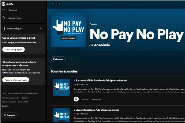 Podcast No pay No play Mise en avant