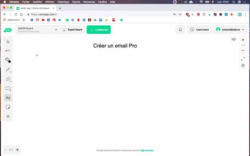 Creer un email pro siteground