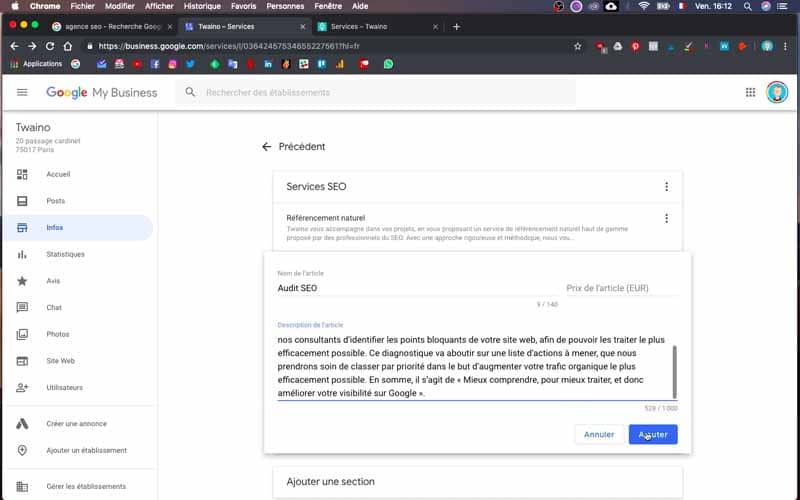 Service Audit SEO GMB