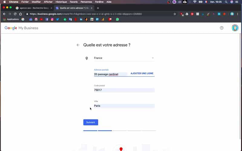 Quelle est votre adresse ?