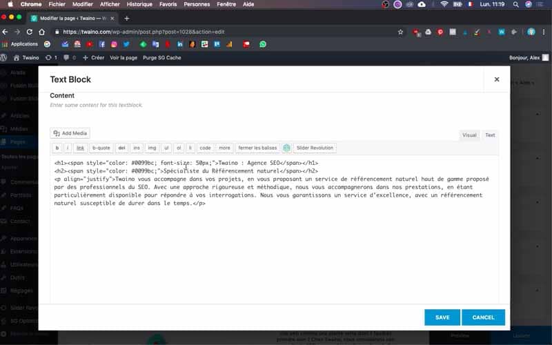 30 Taille du texte avant changement