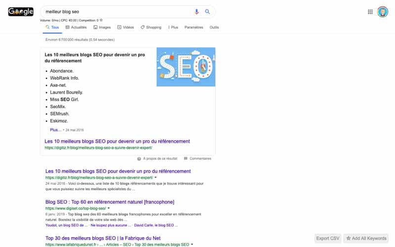 4 Search meilleur blog SEO Google