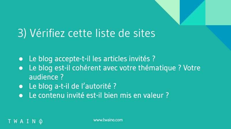 Check cette liste de site