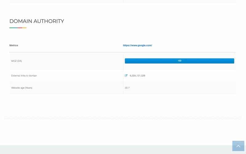 Autorite de site ou domain authority