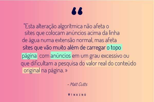 Afirmação de Matt Cutts